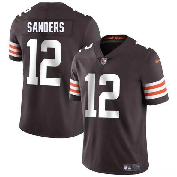 Men & Women & Youth Cleveland Browns #12 Shedeur Sanders Brown 2025 Vapor Limited Stitched Jersey